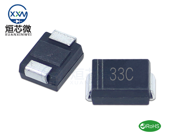 P6SMB33CA參數,TVS二極管P6SMB33CA瞬態(變)抑制二極管